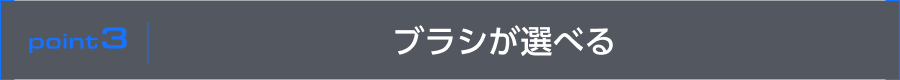 ブラシが選べる